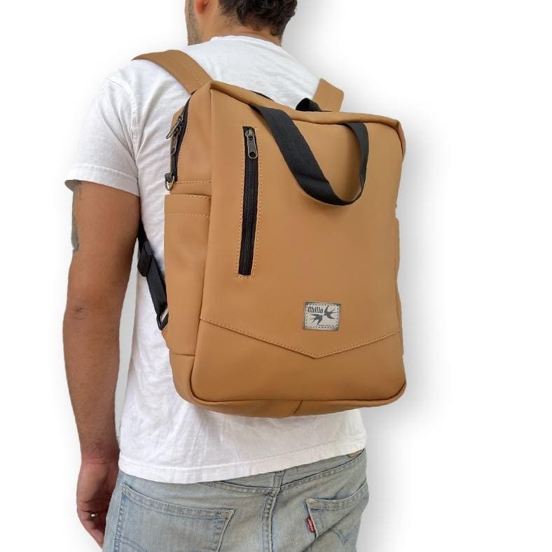 Nacho Camel Nubuck leather-like bag