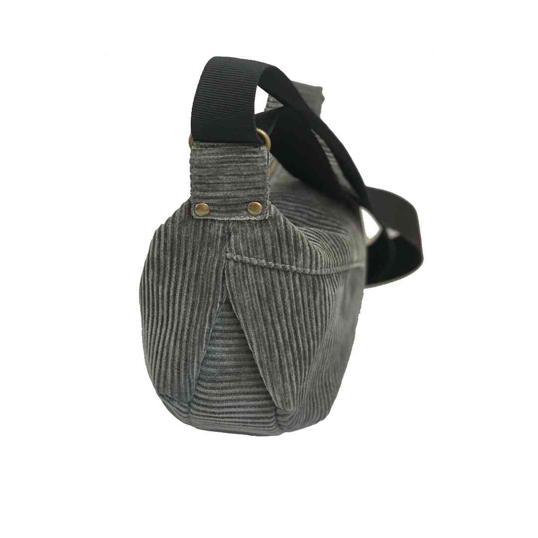 Green-Grey Corduroy Vital Side Bag