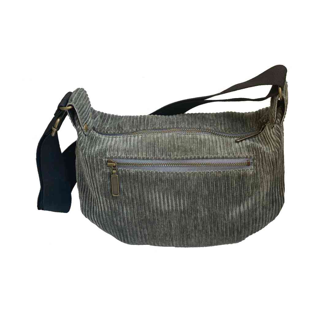 Green-Grey Corduroy Vital Side Bag
