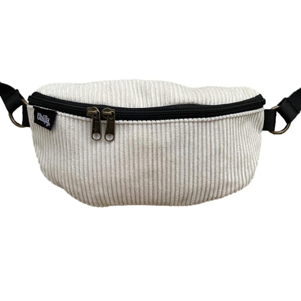 White Corduroy Helga Fanny Pack