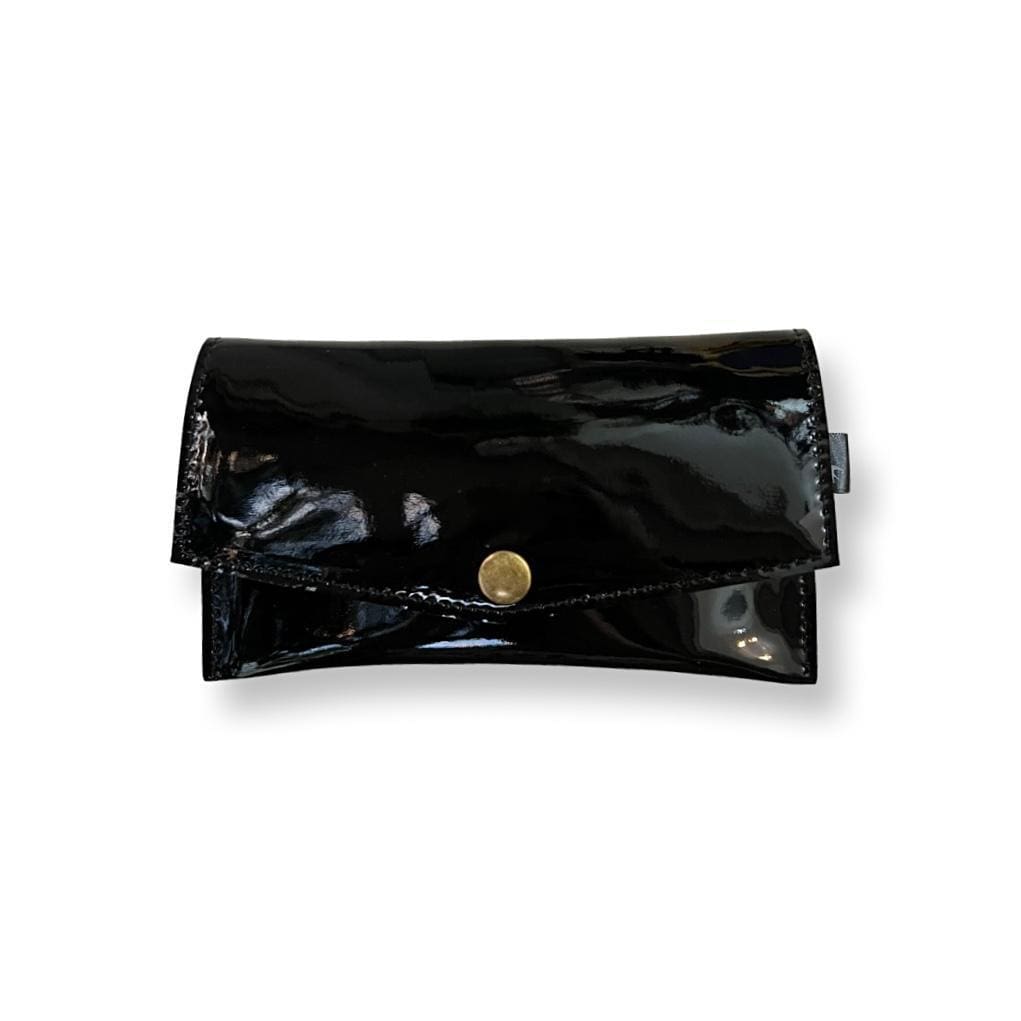 Black Lacquer Enlarged Small Wallet