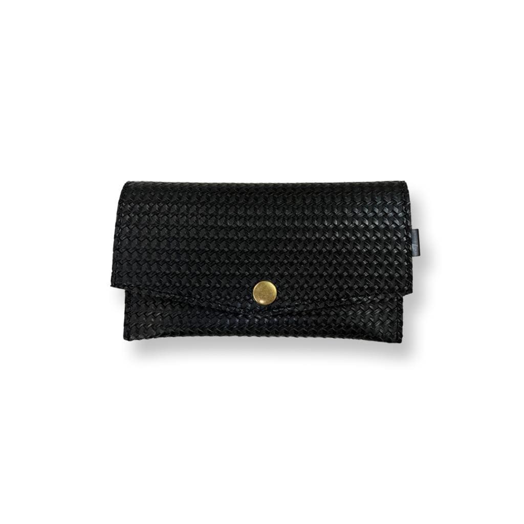 Black Braided Enlarged Small Wallet