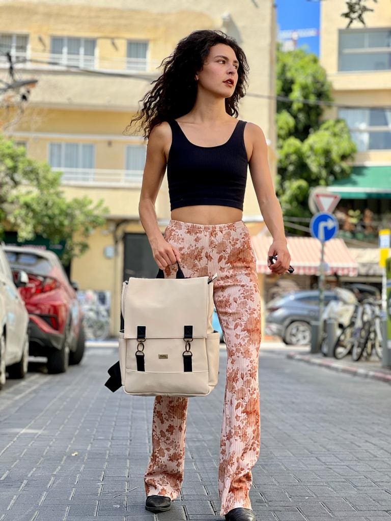 Cream Leather-like Unicorn Backpack