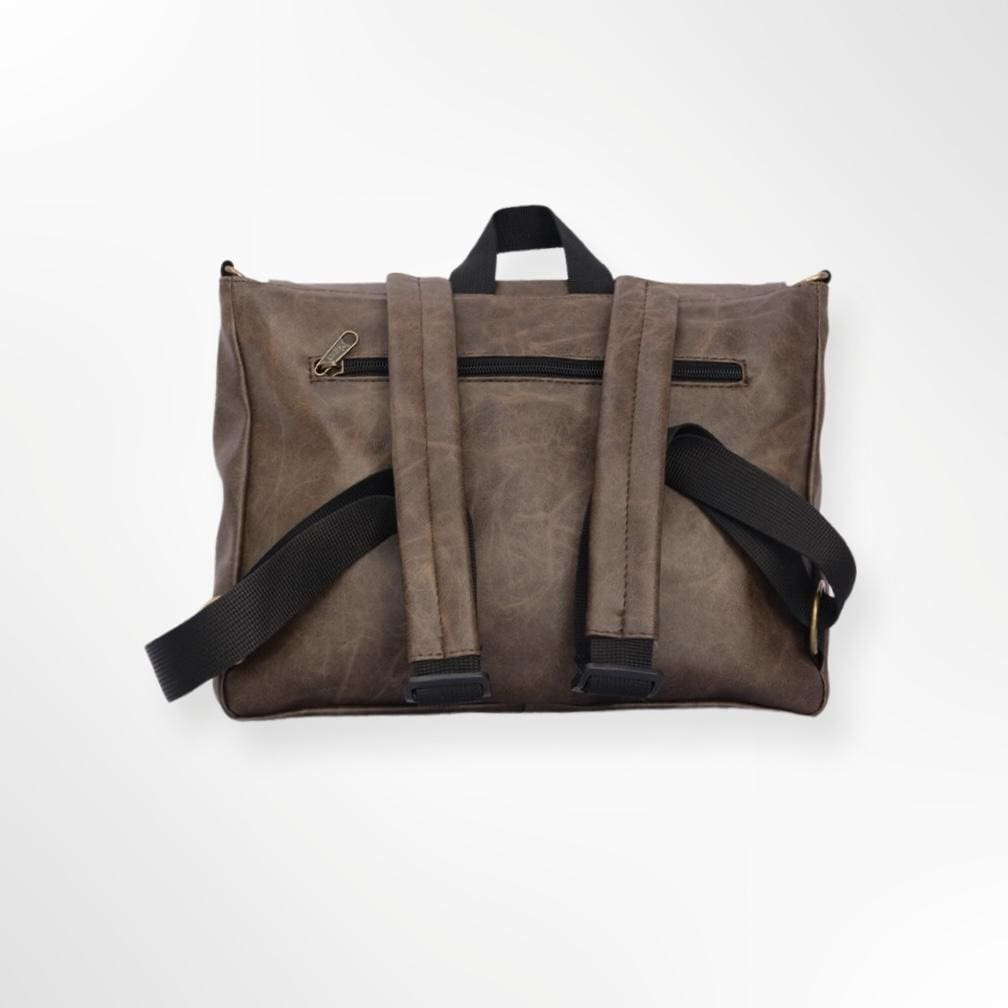 Brown Jaffa Backpack/Side Bag