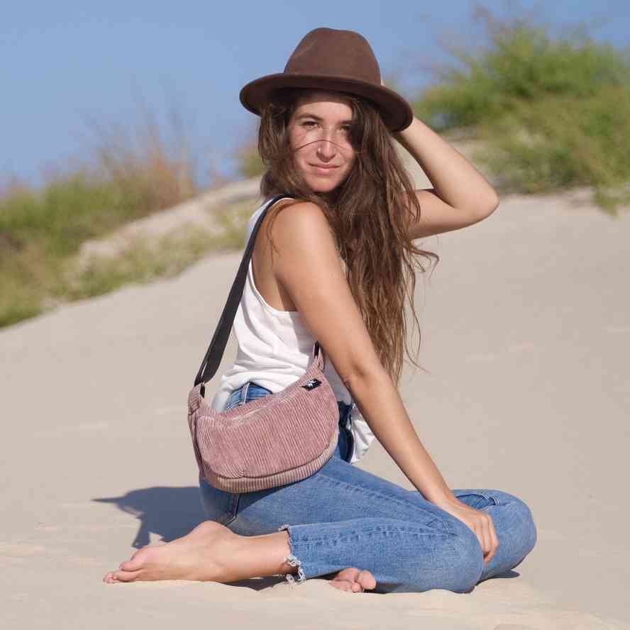 Antique Pink Corduroy Vital Side Bag