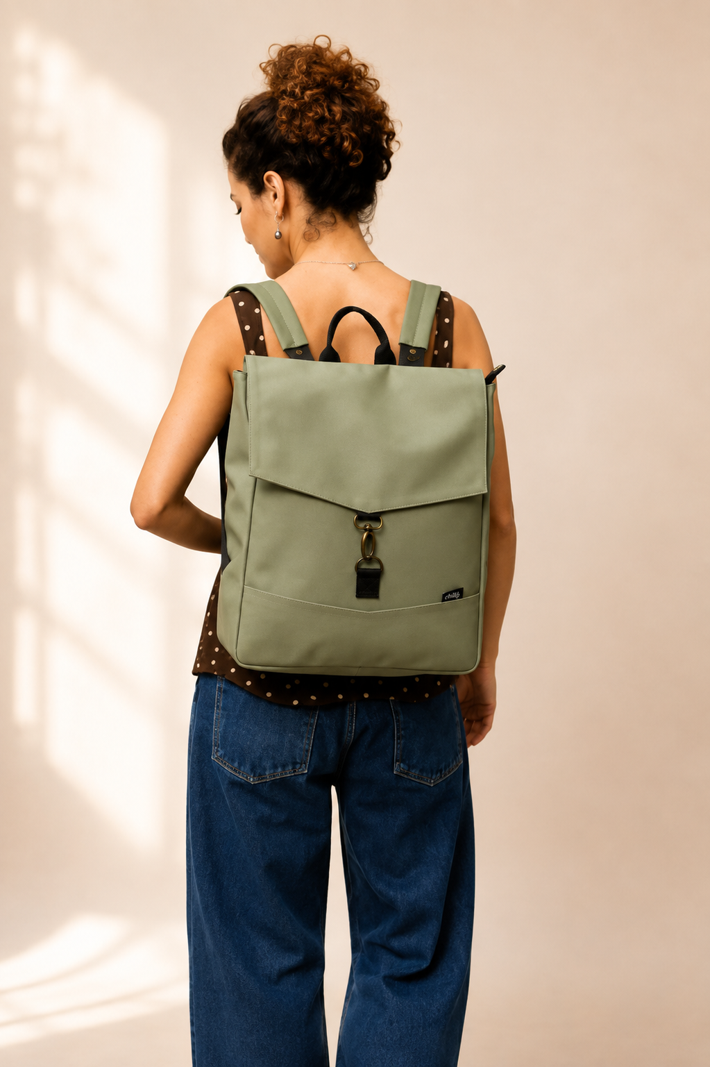 Pastel Green Large Students Backpack