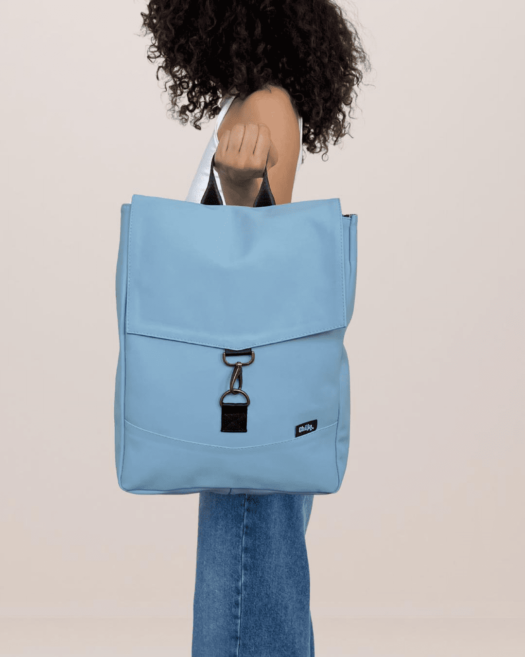 Pastel Light Blue Medium Students Backpack