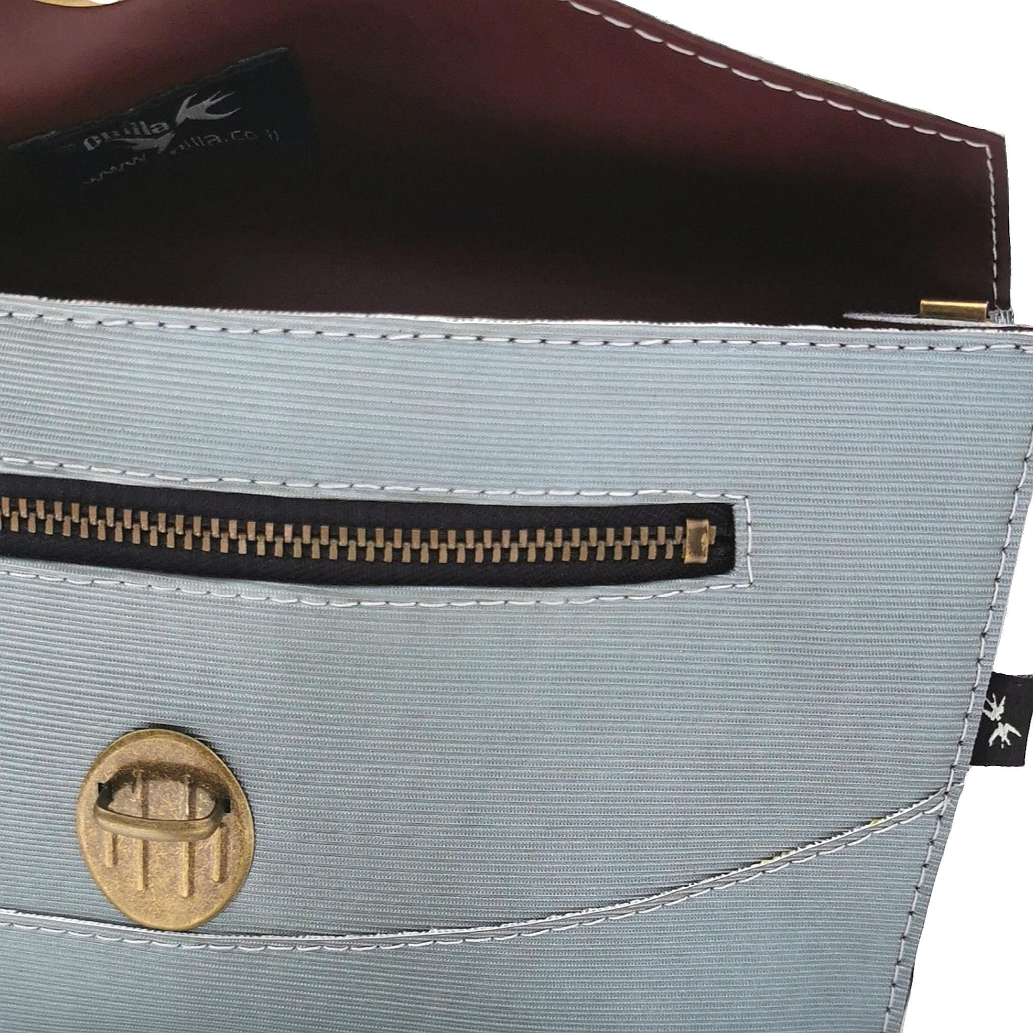 Jacob mint metallic side bag/clutch