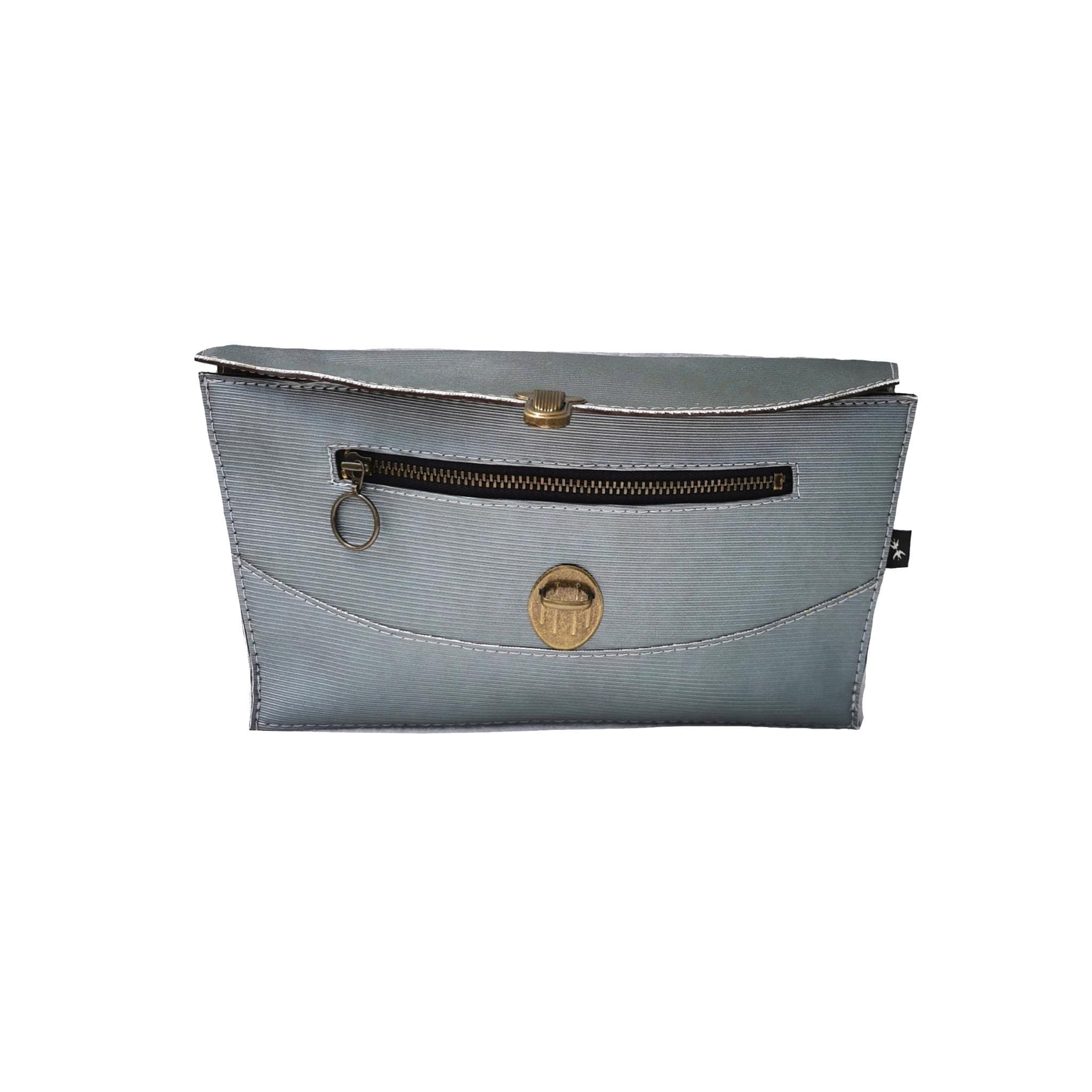 Jacob mint metallic side bag/clutch