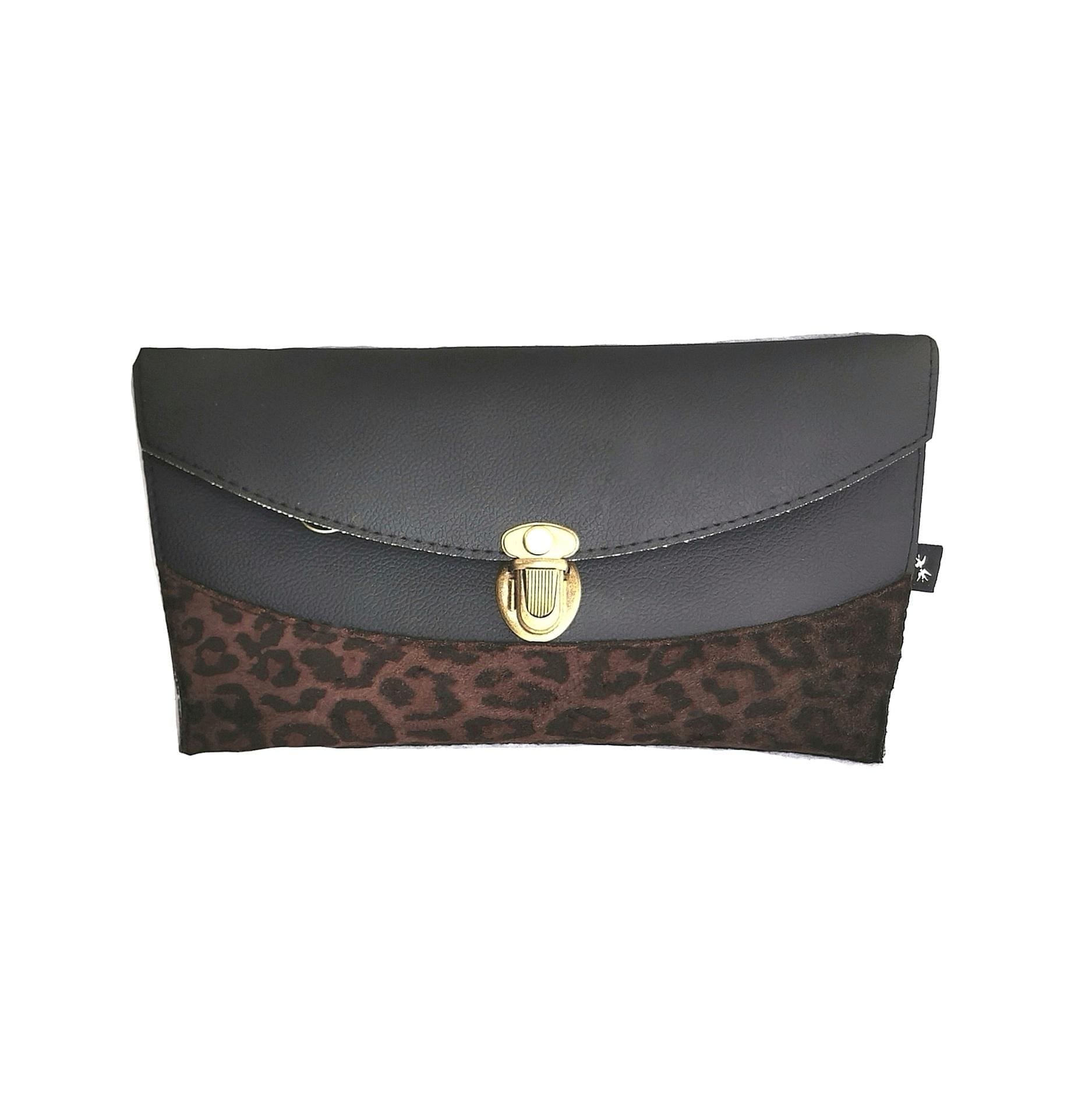 Jacob side bag/clutch black - speckled
