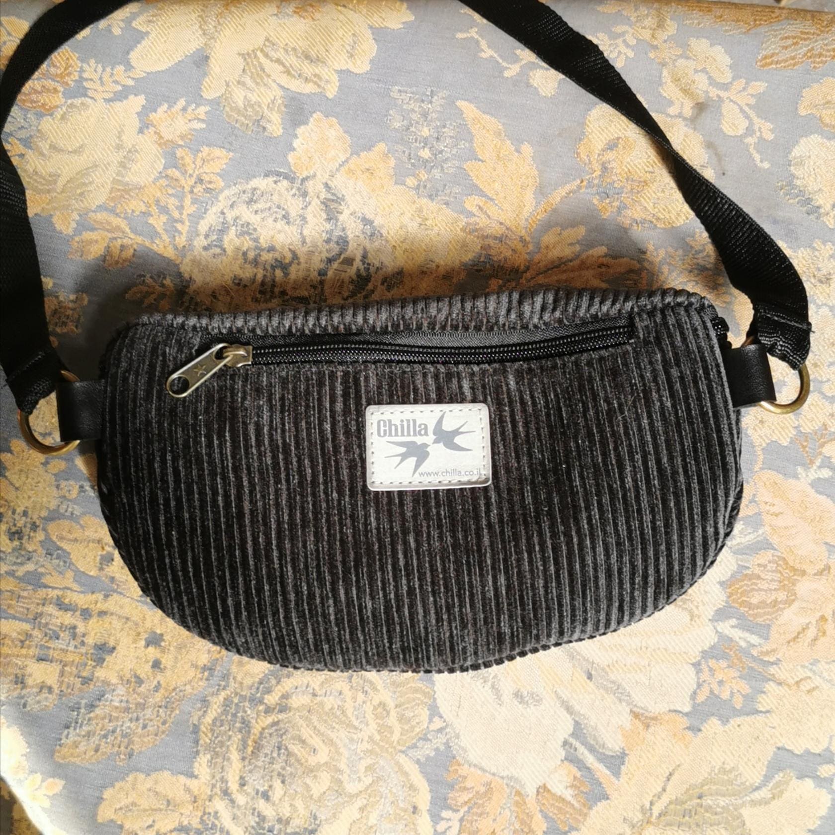 New Black Corduroy Helga Fanny Pack