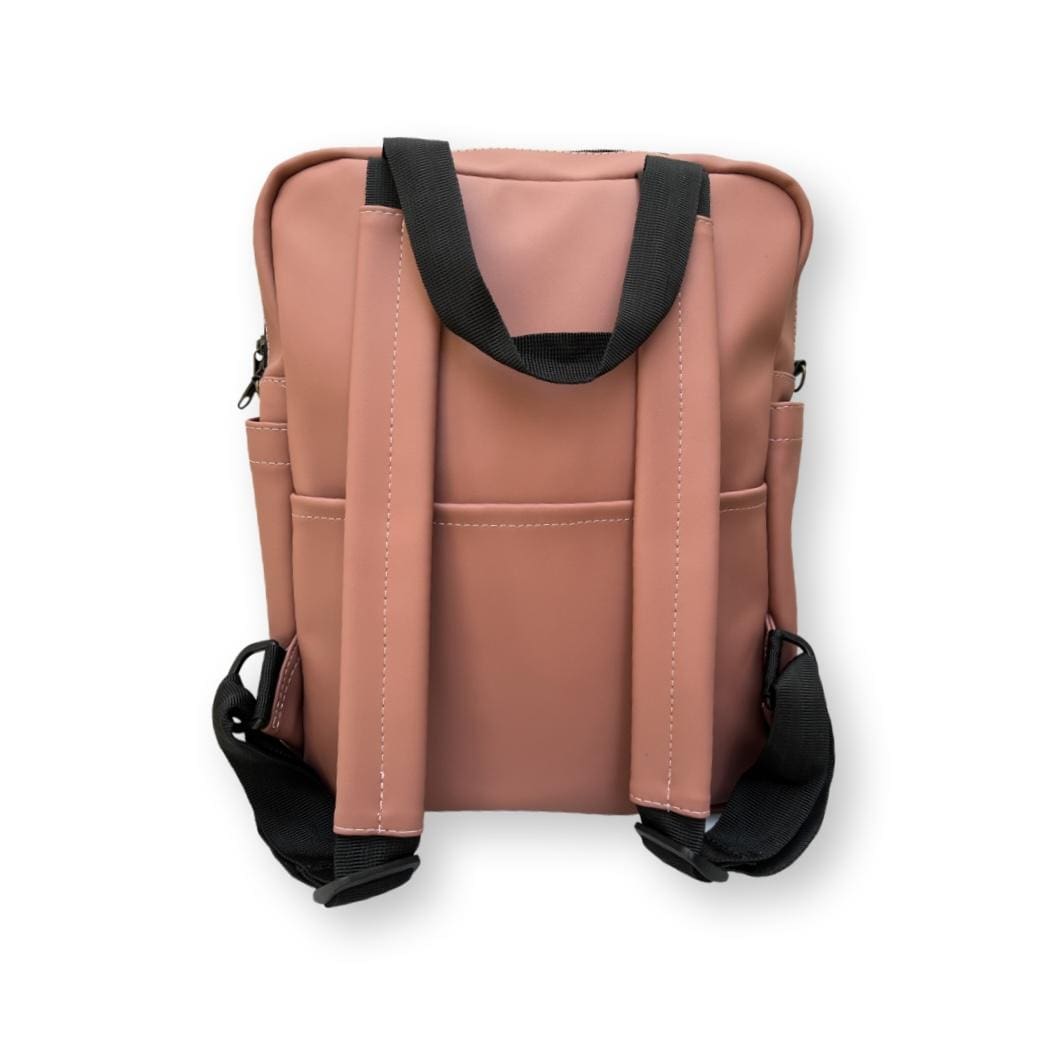 Antique pink nubuck leather-like nacho bag