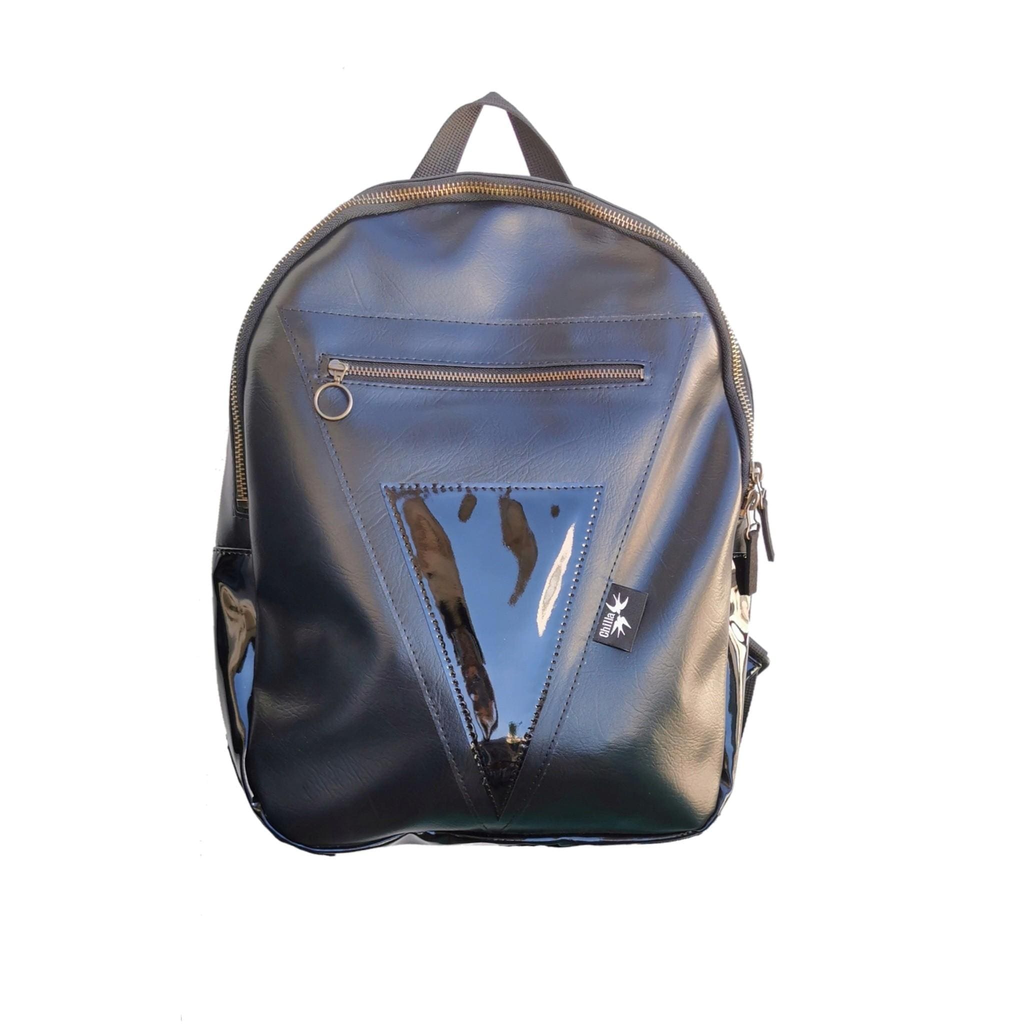 Black "Tal" bag with black lacquer