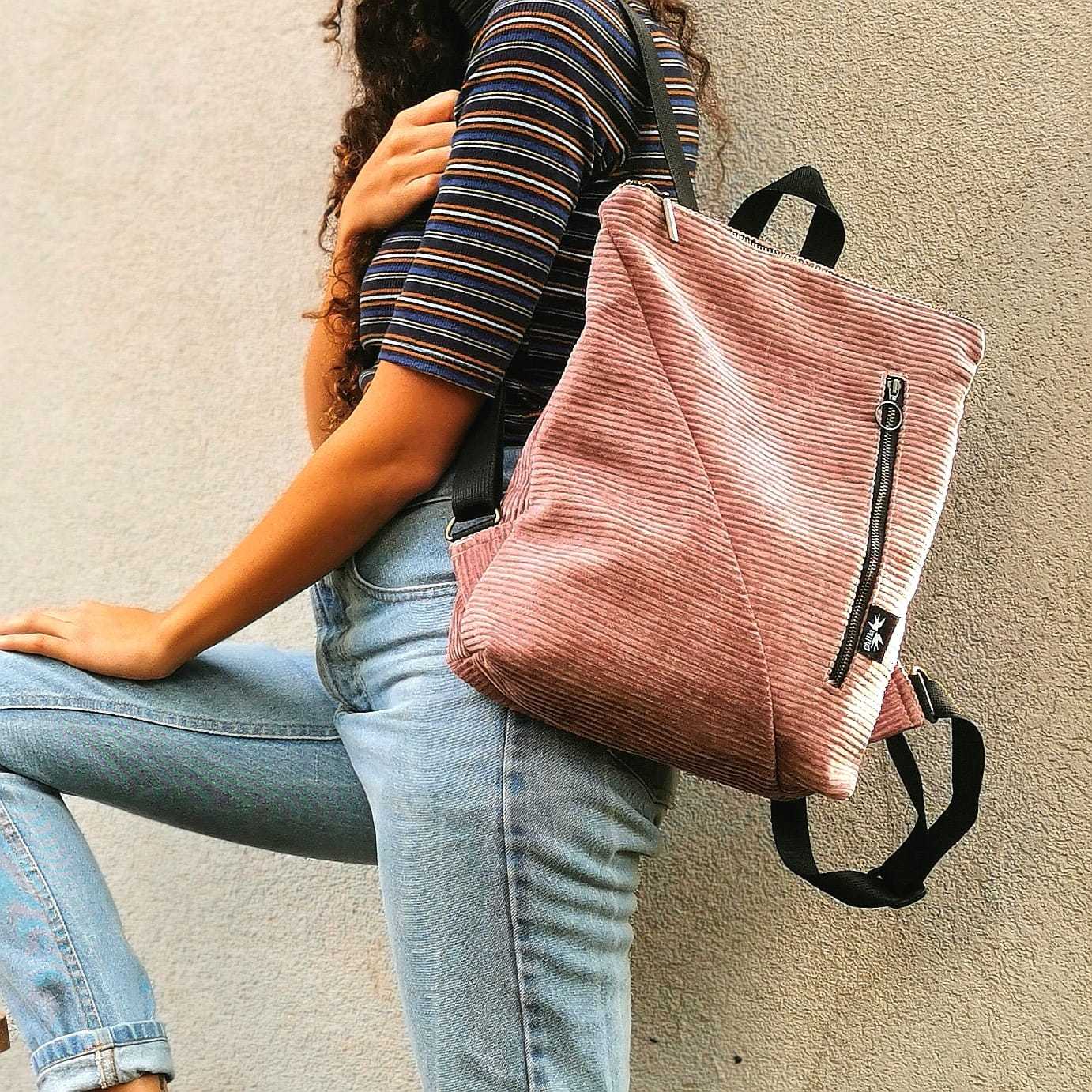 Antique Pink Corduroy Reut Bag