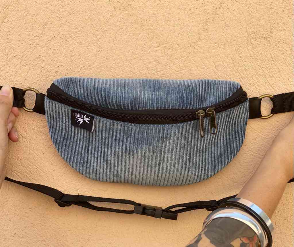 Blue-Gray Corduroy Helga Fanny Pack