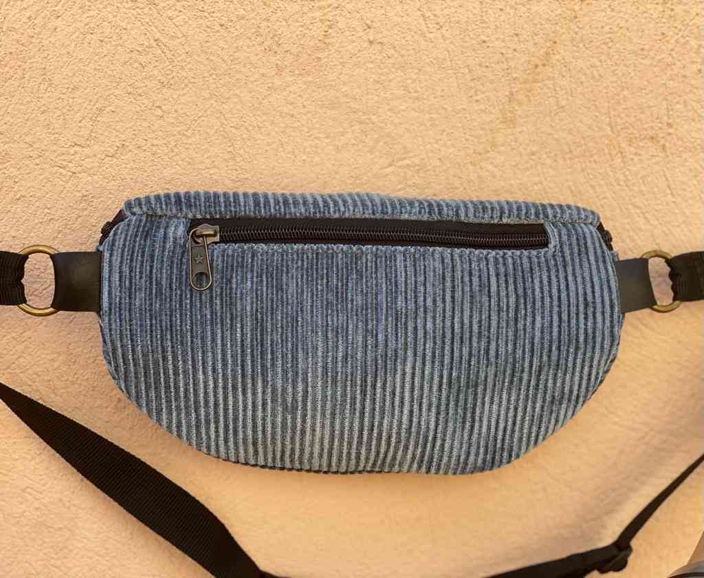 Blue-Gray Corduroy Helga Fanny Pack