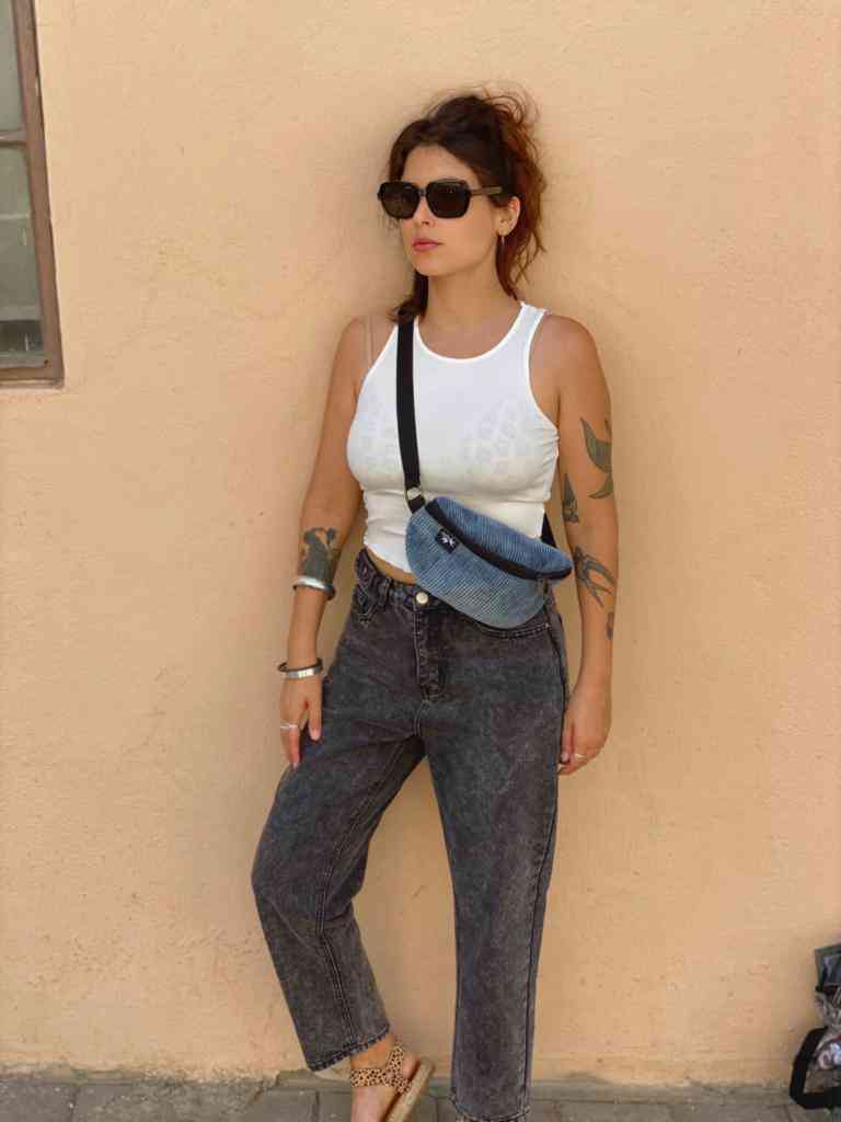 Blue-Gray Corduroy Helga Fanny Pack