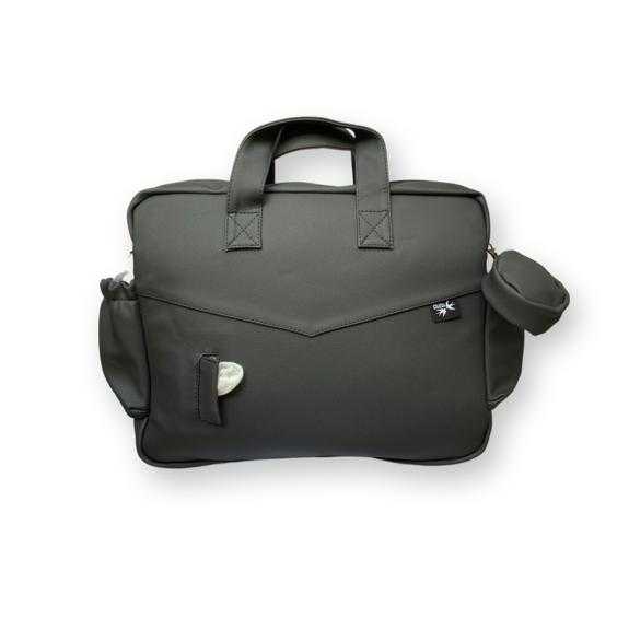 תיק החתלה דמוי עור שחור