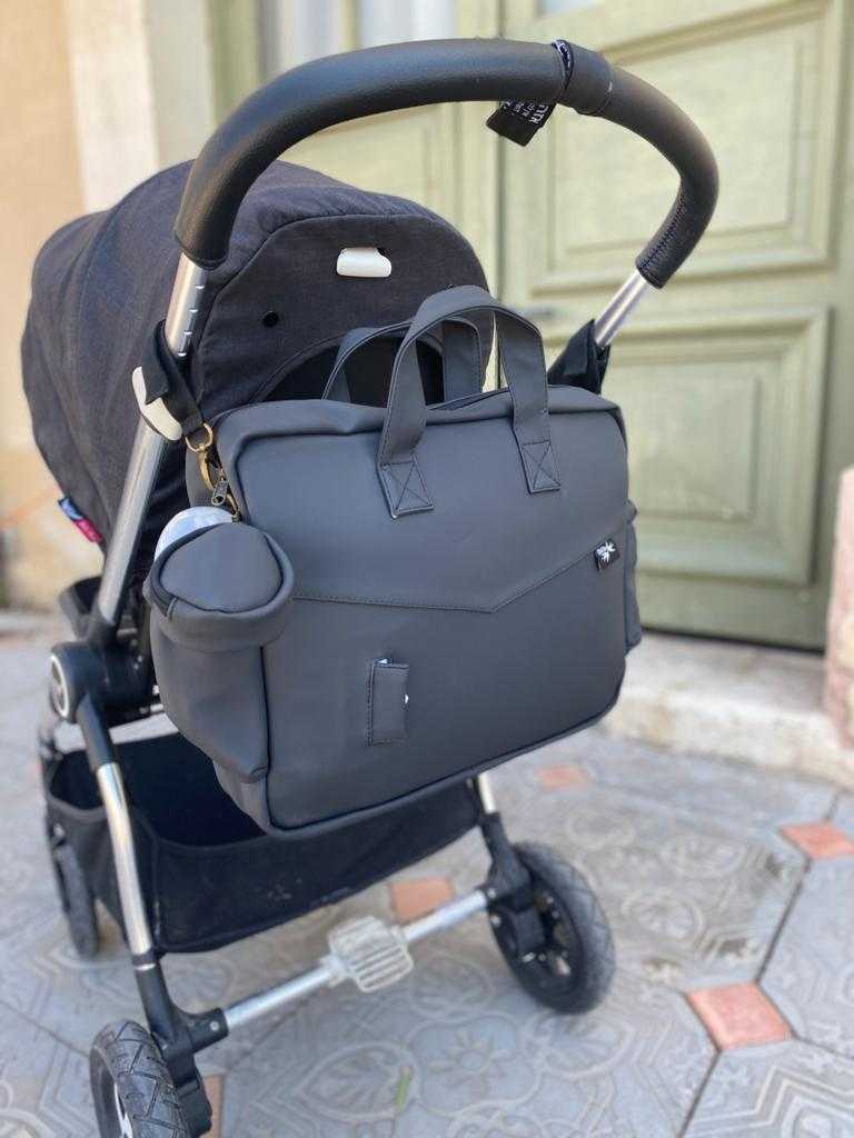 תיק החתלה דמוי עור שחור