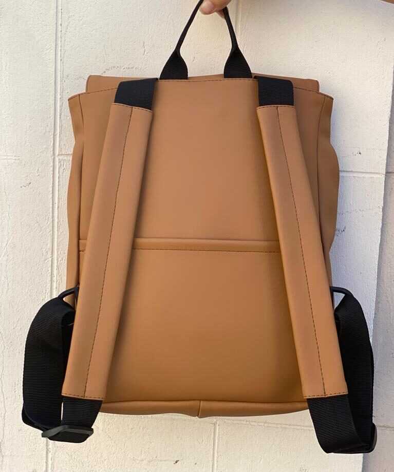 Camel Leather-like Mini Students Backpack