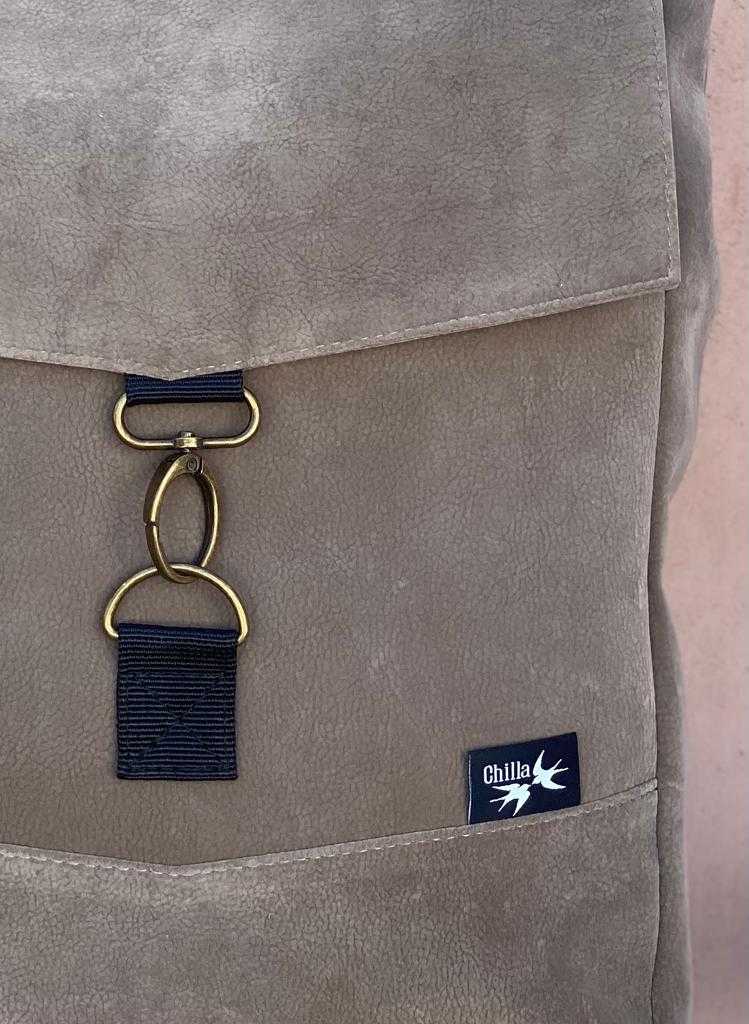 Brown Suede-like Mini Students Backpack