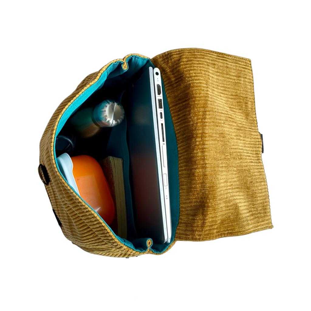 Camel Leather-like Mini Students Backpack