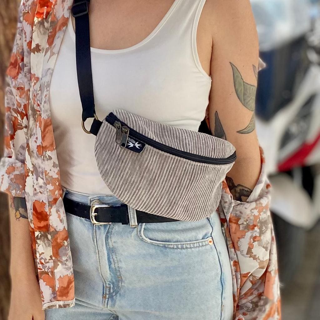 פאוץ' קורדרוי אפור בהיר