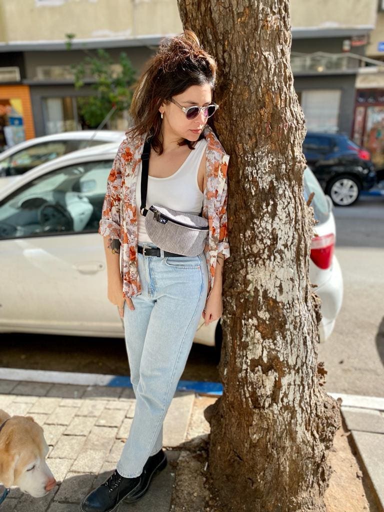 Light Gray Corduroy Helga Fanny Pack