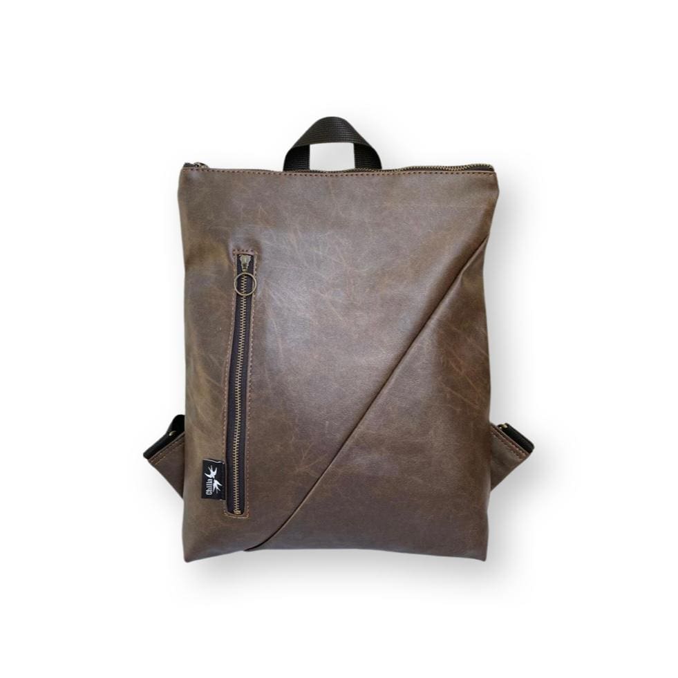 Brown Leather-Like Reut Bag
