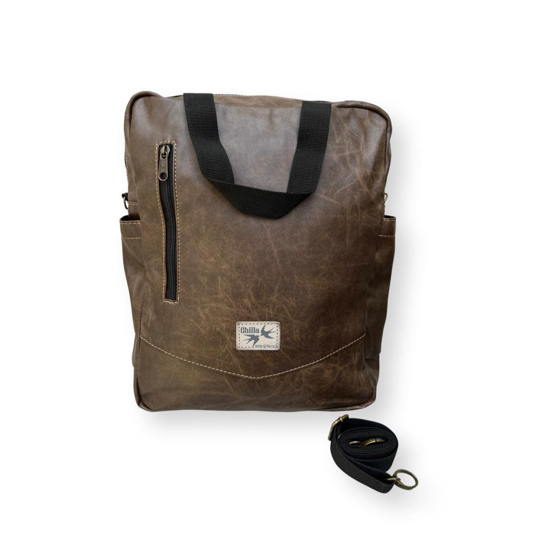 תיק גב נאצ'ו חום דמוי עור