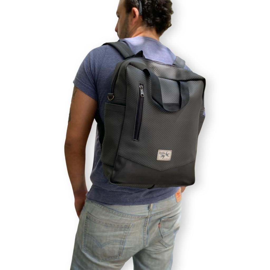 Textured black nacho bag