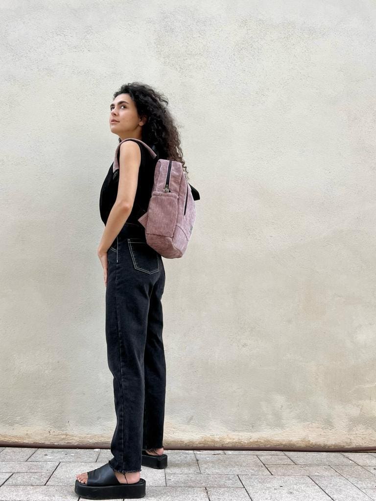 Corduroy Antique Pink Nacho Bag