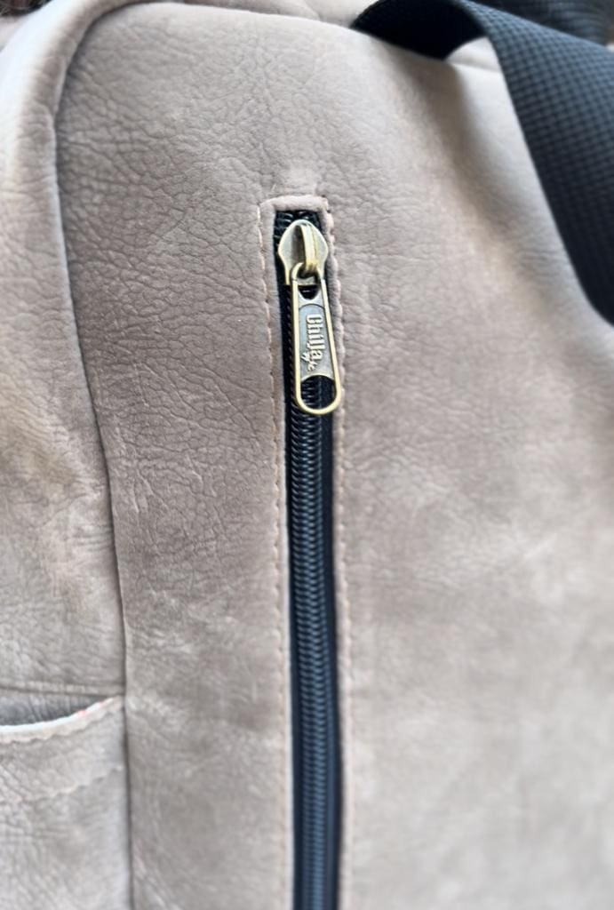 Suede-like nacho bag