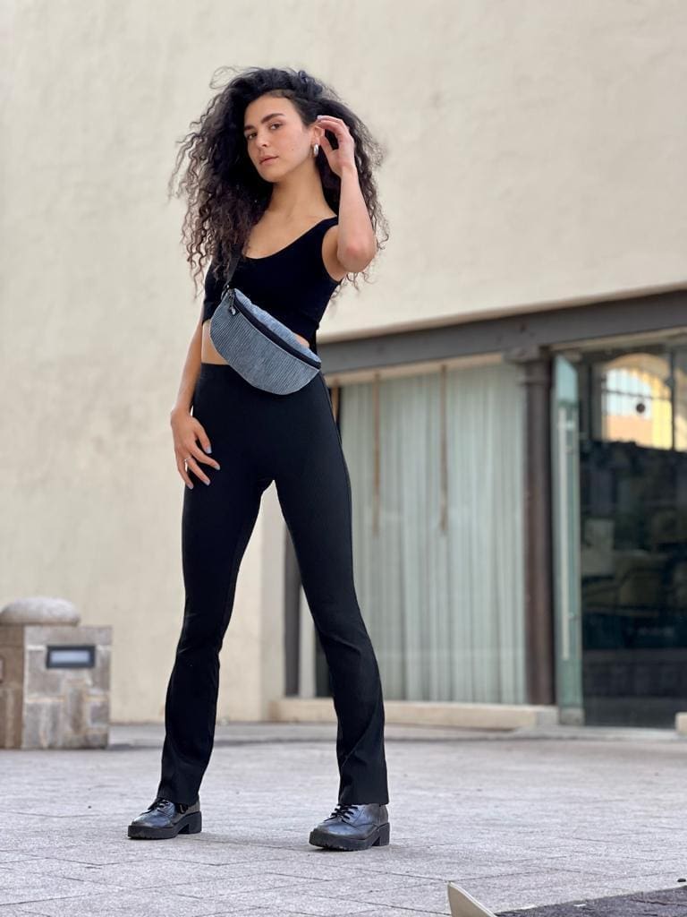 Blue-Gray Corduroy Helga Fanny Pack