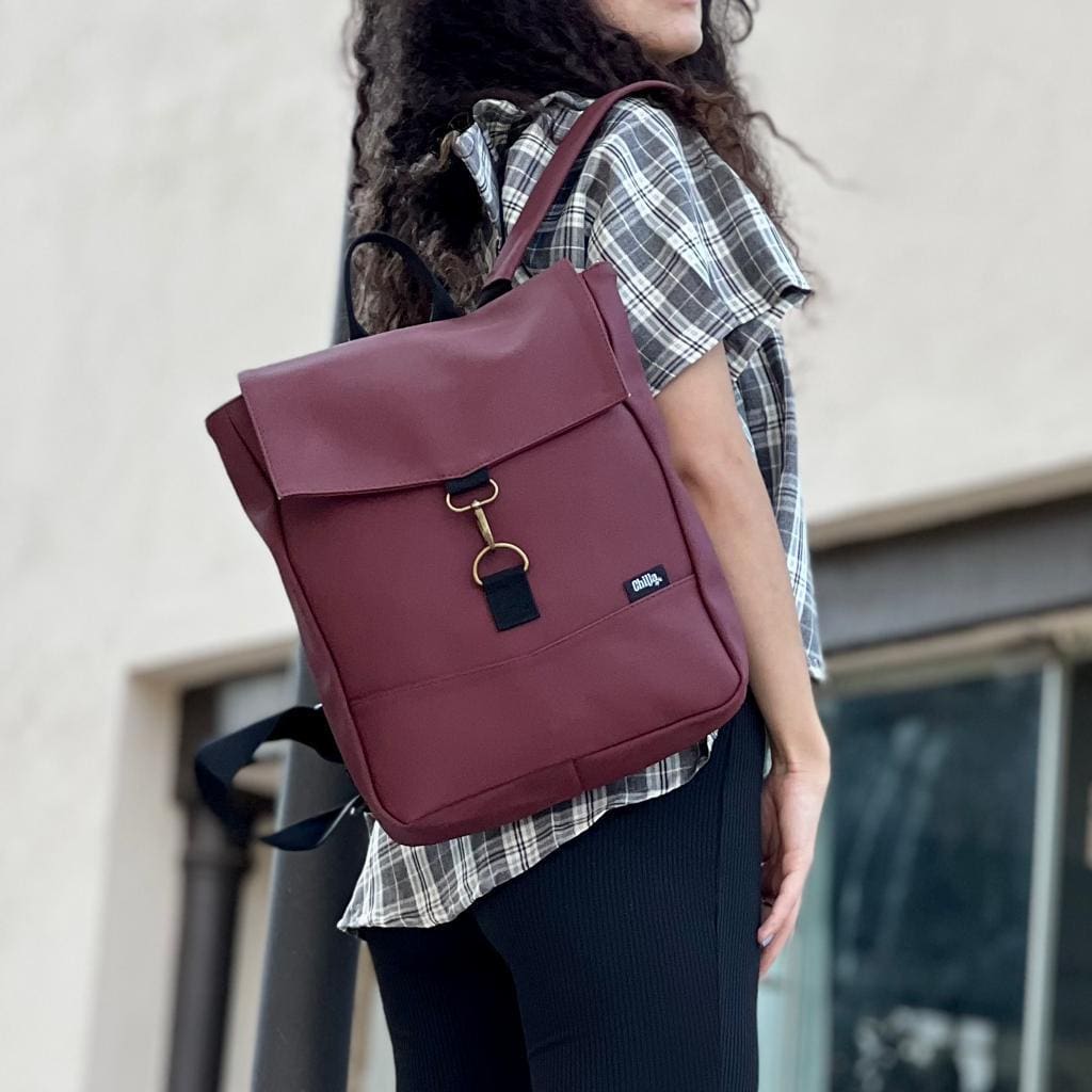 תיק גב קטן בורדו