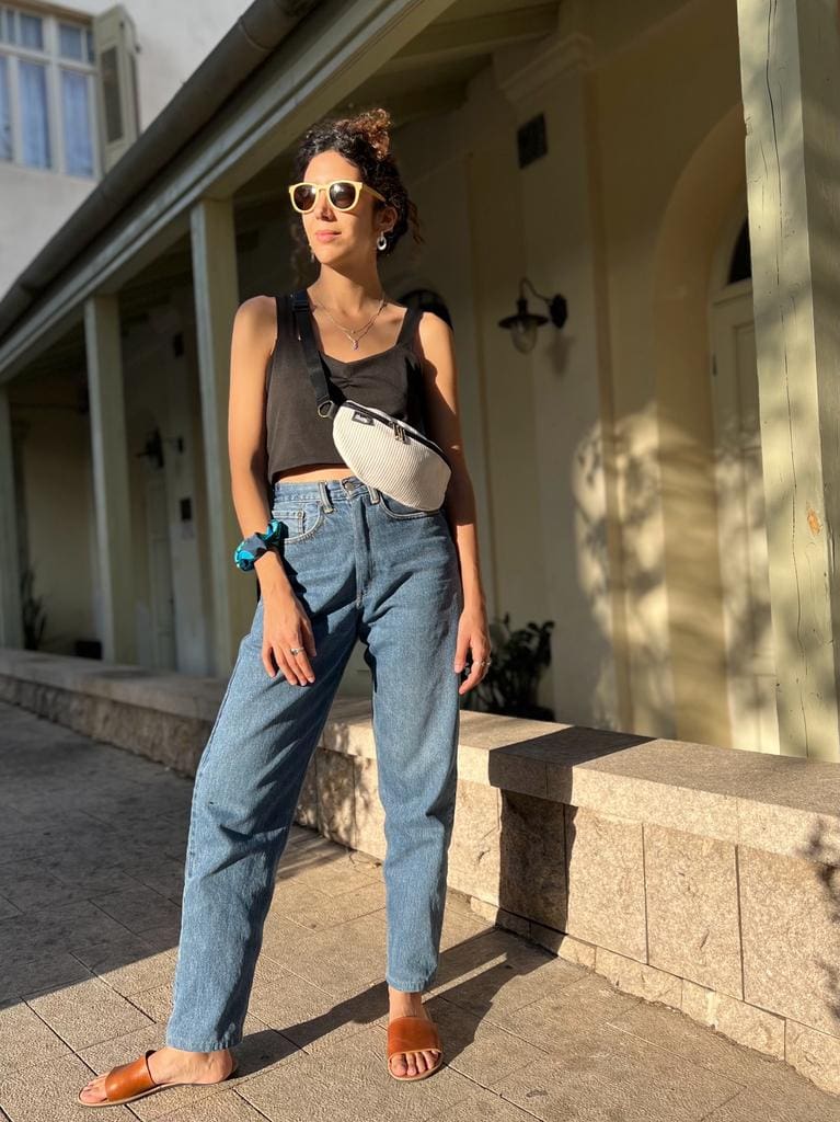 White Corduroy Helga Fanny Pack