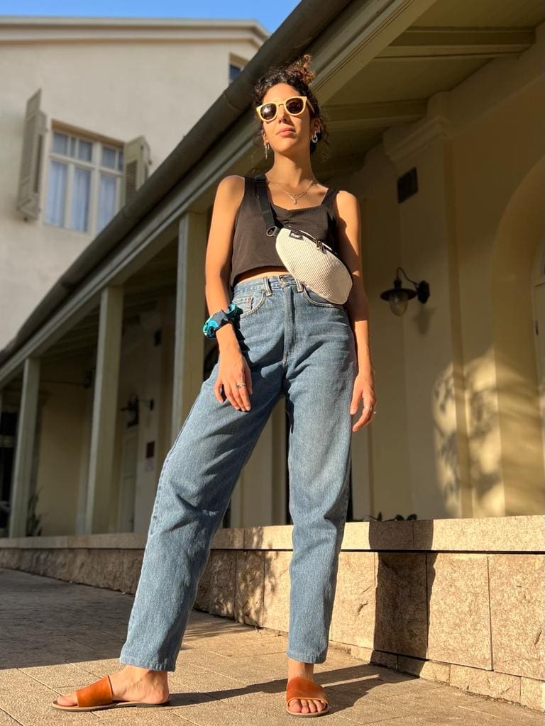 White Corduroy Helga Fanny Pack