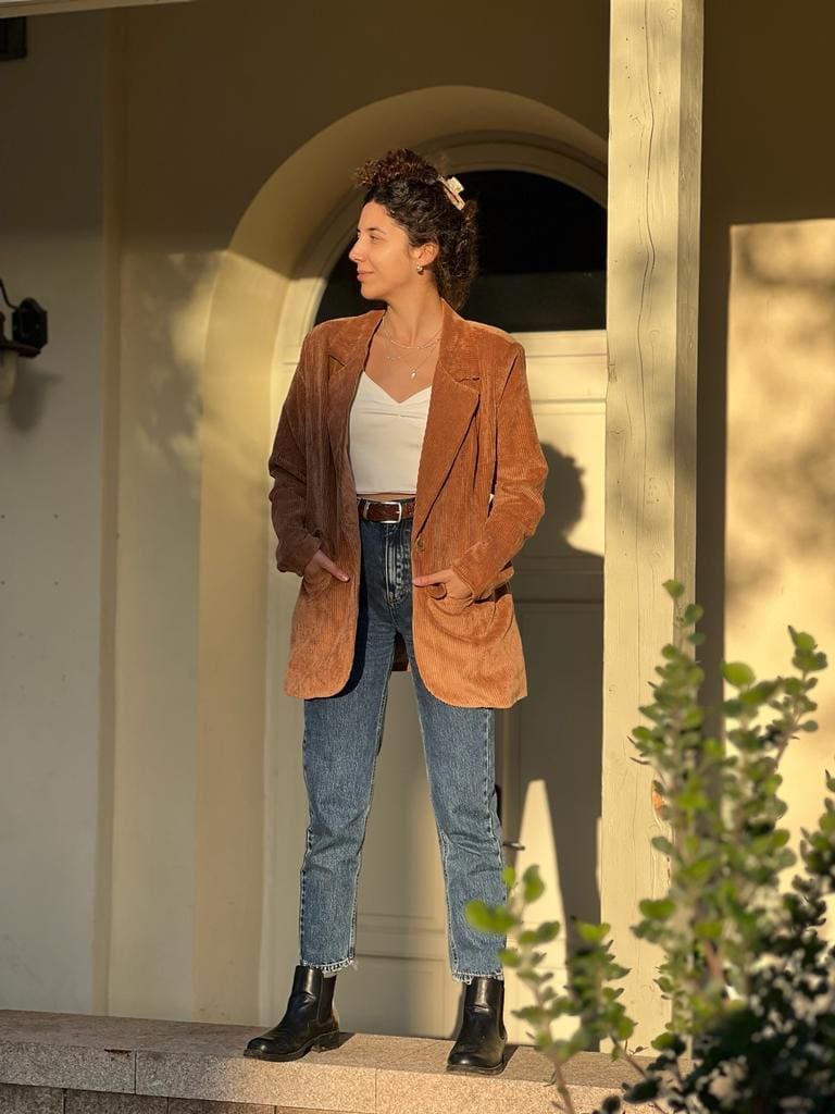 Camel corduroy blazer left in size 1 and 2