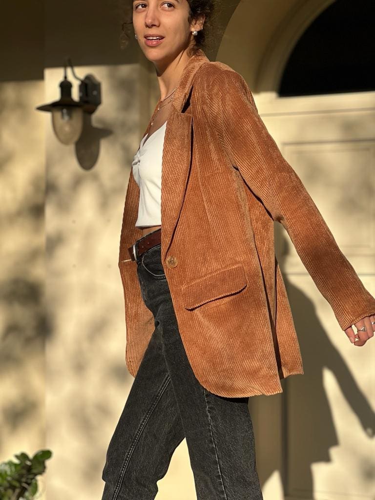 Camel corduroy blazer left in size 1 and 2
