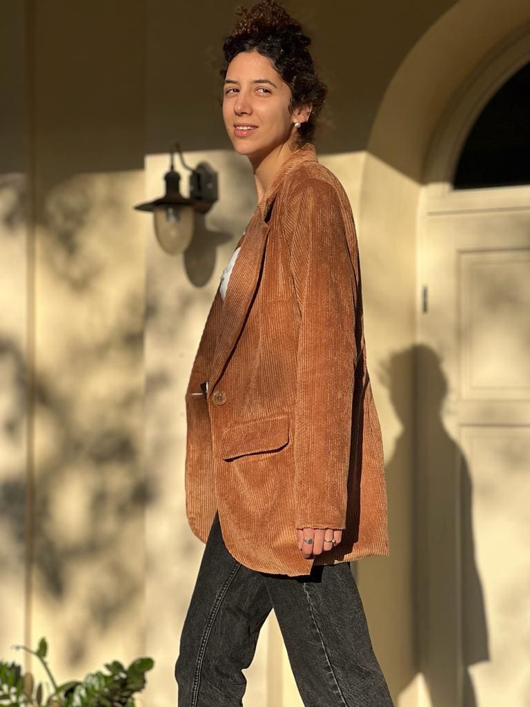 Camel corduroy blazer left in size 1 and 2