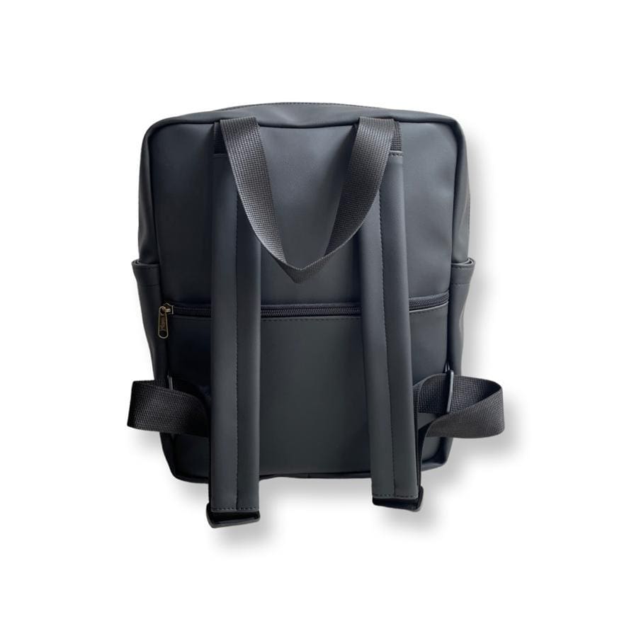 מיני נאצ'ו שחור דמוי עור בשילוב טקסטורה גסה