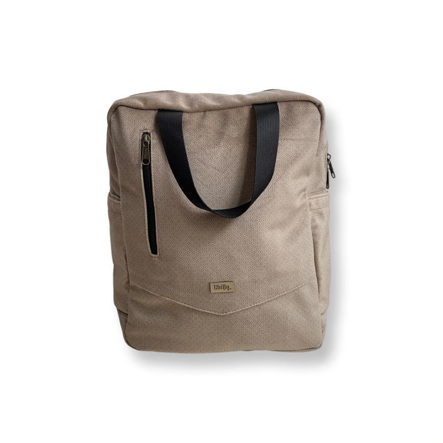 תיק מיני נאצ'ו קטיפה בז' פרינט