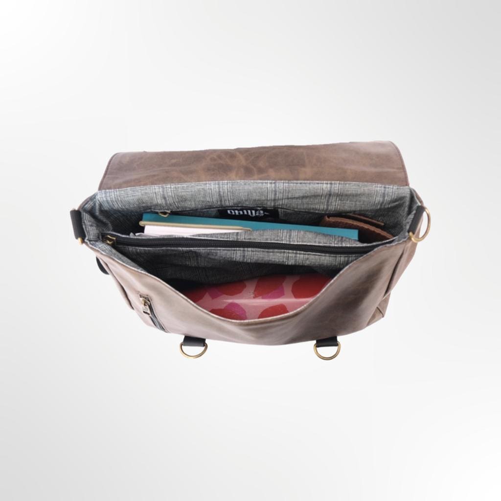 Brown Jaffa Backpack/Side Bag