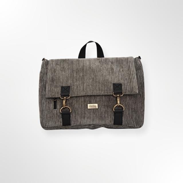 Green-Gray Corduroy Jaffa Backpack/Side Bag