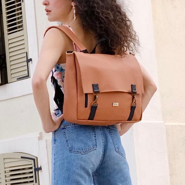 תיק גב/צד Jaffa גדול כתום מנדרינה שמח