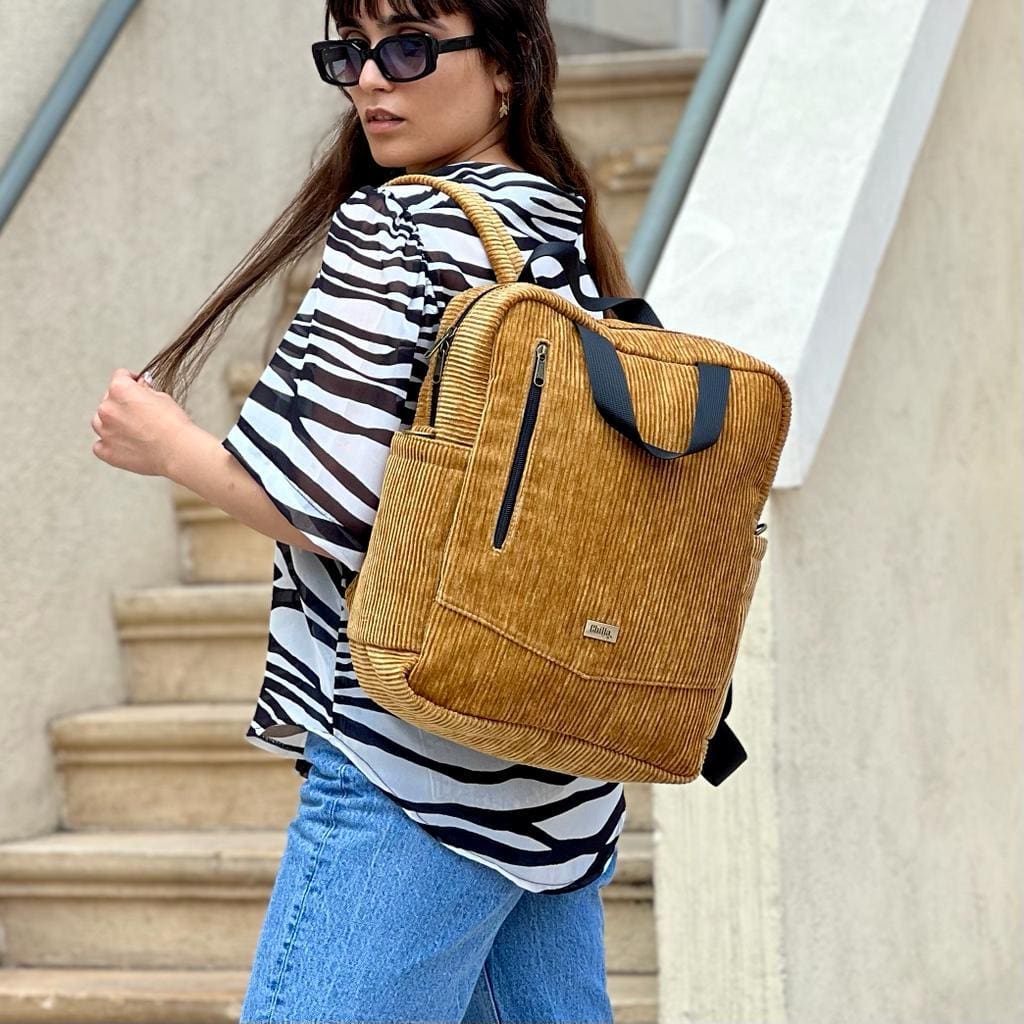 תיק גב קורדרוי חרדל