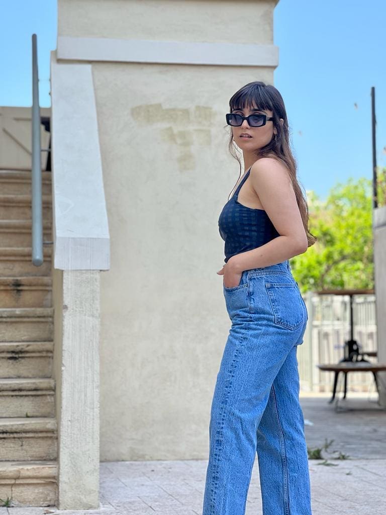 Top Shuval blue checkered (remains in size 1 and 2)