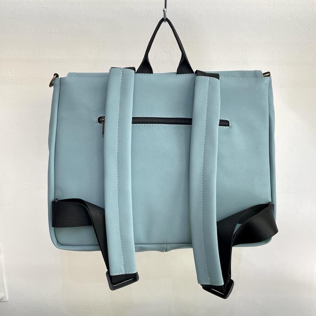 Light Blue Nubuck Large Jaffa Backpack/Side Bag