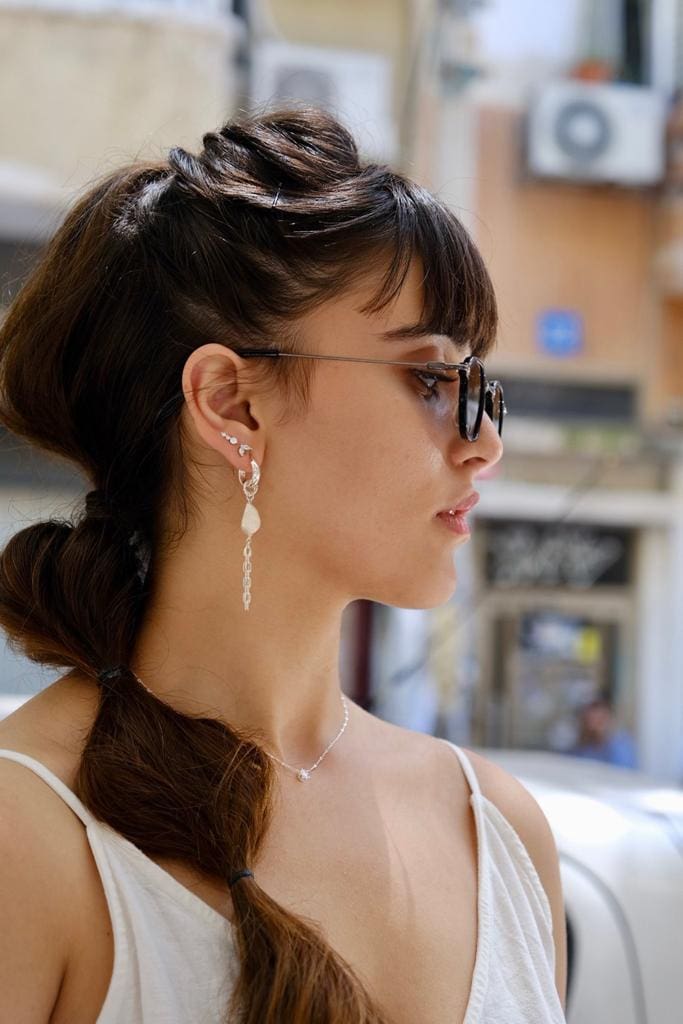 'Jorji' silver 925 earrings and pearls