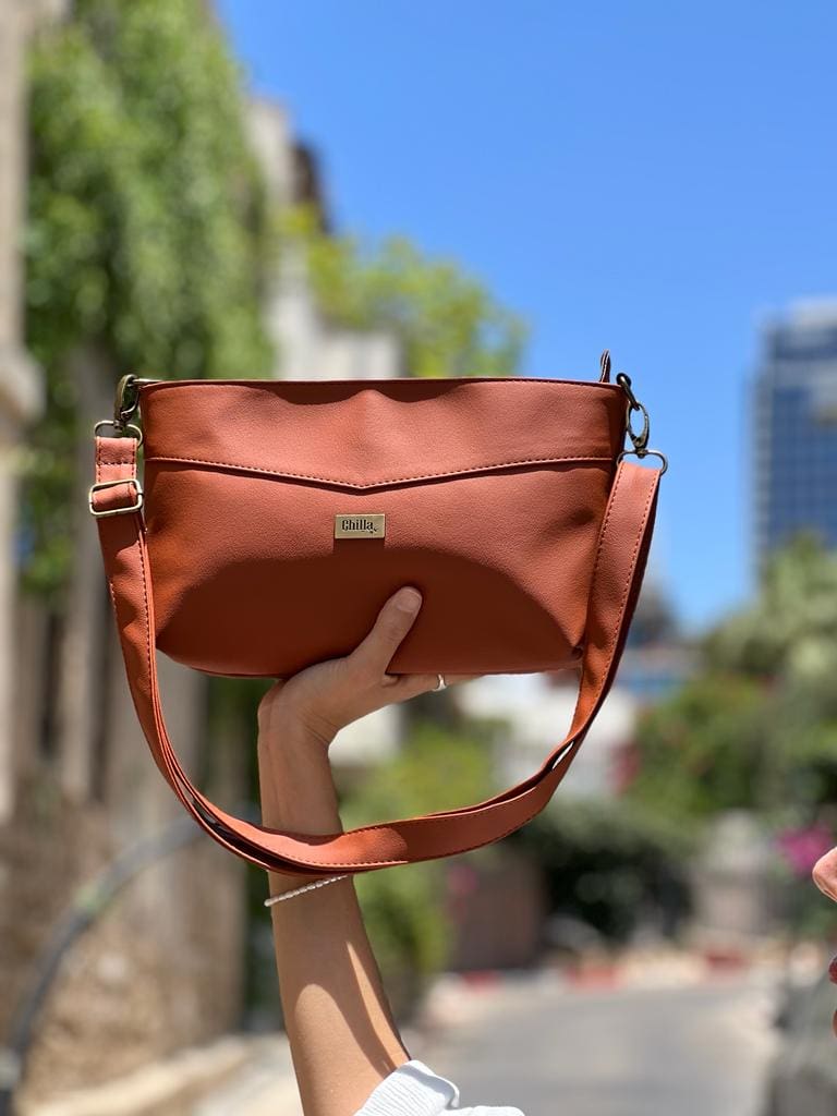 Bright Orange Rachel Clutch/Side Bag